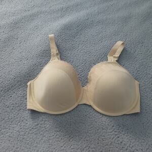 Bali Bra 38D Underwire Beige Adjustable Straps Padded Full Coverage